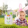 Touber Personalized Easter Baskets for Boys Girls, Easter Bunny Basket Bags Easter Eggs Hunt Basket for Kids Personalized Easter Gifts for Kids Easter Basket with Handle - Pink view 2