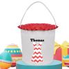 Touber Personalized Easter Basket for Kids, Easter Bunny Basket Gifts Ideas Personalized Easter Gifts for Girls Boys Easter Hunt Basket Easter Basket Bags for Kids Easter Baskets Empty - Red view 1