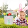 Touber Personalized Easter Basket for Kids, Easter Bunny Basket Gifts Ideas Personalized Easter Gifts for Girls Boys Easter Hunt Basket Easter Basket Bags for Kids Easter Baskets Empty - Red view 2