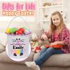 Touber Personalized Easter Baskets for Kids, Easter Bunny Basket Bags Easter Basket with Name Personalized Easter Gifts for Boys Girls Easter Baskets Gifts for Kids - Green view 4