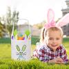 Touber Personalized Easter Basket for Kids, Easter Bunny Basket Gifts Custom Easter Baskets with Name Easter Basket Bags Personalized Easter Gifts for Boys Girls Easter Hunt Basket - Green view 2