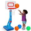 Toddler Basketball Hoop Indoor Mini Adjustable Basketball Goal with Ball Pump Outdoor Toys Backyard Game Outside Pool Basketball Toys for 3 4 Year Old Boy Girl Kid Toy Age 4-8 Birthday Gift view 1