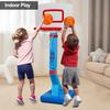 Toddler Basketball Hoop Indoor Mini Adjustable Basketball Goal with Ball Pump Outdoor Toys Backyard Game Outside Pool Basketball Toys for 3 4 Year Old Boy Girl Kid Toy Age 4-8 Birthday Gift view 3