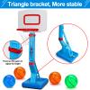 Toddler Basketball Hoop Indoor Mini Adjustable Basketball Goal with Ball Pump Outdoor Toys Backyard Game Outside Pool Basketball Toys for 3 4 Year Old Boy Girl Kid Toy Age 4-8 Birthday Gift view 4