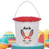 Touber Easter Baskets for Boys Girls, Personalized Easter Basket Custom Easter Baskets for Kids Easter Bunny Basket Egg Bags Easter Hunt Basket Personalized Easter Gifts for Kids - Red view 1