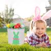 Touber Personalized Easter Baskets for Boys Girls, Easter Bunny Basket Gifts Custom Easter Basket with Name Easter Eggs Hunt Baskets for Kids Personalized Easter Gifts for Kids - Purple view 2