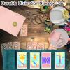 3 Pcs Tarot Card Holder Bag Kit Contains Velvet Tarot Card Storage Box Case and Decision Maker Coin, Tarot Accessories, Tarot Cloth Pouches Card Holders for Playing Cards and Tarot Cards Oracle Deck view 4