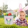 Touber Easter Baskets for Boys Girls, Personalized Easter Basket Custom Easter Baskets for Kids Easter Bunny Basket Egg Bags Easter Hunt Basket Personalized Easter Gifts for Kids - Pink view 2