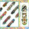 Sosation 18 Pcs Mini Finger Skateboard Valentine Party Gift Favors Mini Skateboards Novelty Fingerboard Decorations Fingertips Movement Finger Gift(Cool Style) view 2