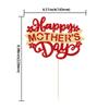 Gyufise 1Pc Happy Mother's Day Cake Topper Rose Gold Glitter Flower Love Heart Super Mom Mother's Day Cupcake Picks Best Mom Cake Decorations for Happy Mother's Day Theme Women Birthday Party Supplies view 2