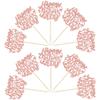 Gyufise 24Pcs Happy Mothers Day Cupcake Toppers Rose Gold Glitter Best Mom Cupcake Picks Mom's Theme Happy Mother's Day Women Birthday Party Cake Decorations Supplies view 3