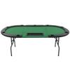 loibinfen 9-Player Oval Folding Poker Table, Folding Blackjack Casino Card Game Table with 9 Black Plastic Cup Holders, Folding Leisure Game Table, Portable Casino Table 81.1" x41.7 x29.9 view 3