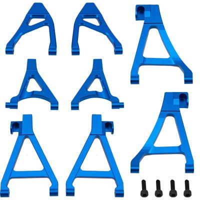 2Pcs Vgoohobby Aluminum Front Rear Upper Lower Suspension Arms #7131 7132 A-Arms Compatible with 1/16 Traxxas Mini Slash 4WD 70054 RC Car