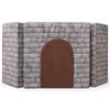 Zipline Playscape Castle Gate Playtime Modular Furniture for Imaginative Kids Prints Stone/Chocolate 32" X 64" 4" Grey Polyester view 1
