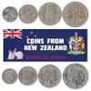 4 Coins from New Zealand | Coin Set Collection 5 10 20 50 Cents | 1999-2006 | Elizabeth II | Tuatara | Endeavour | Carved Patu | Maori Carving | Maori Koruru | Taiaha view 1