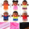6 Pcs Family Hand Puppets 12 Inch Grandparents, Mom & Dad, Brother & Sister Plush Hand Puppet Toys Role-Play Toy Puppets for Kids Storytelling Imaginative Pretend Play Teaching Preschool(6 Family B) view 2