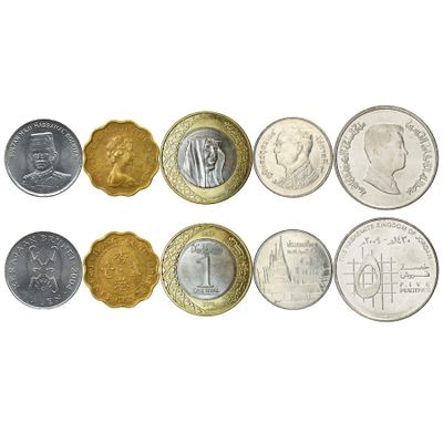 5 Coin Collection | Monarchs of Asia | King | Queen | Sultan | Crown | Kingdom | Realm | Monarchy | Kingship | Queenship | Nobility | Majesty