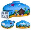 Skywin Air Tent for Kids (77 x 50) Builds in 30 Sec, Toddler Tents Indoor for Imaginative Play, Spacious Kids Forts Indoor Playhouse for Boys & Girls Ages 3-14 (Fan Not Incl) (Blox Fortress) view 1