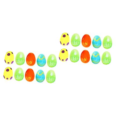 Amosfun 24pcs Decorative Easter Eggs Random Color Simulation Egg Props for Festive Home Decor and Photography Easter for Holiday Celebrations