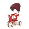 iimo Folding 3 in 1 Tricycle - Premium Tricycles for 1-3 Year olds - Japan Design Toddler Bike with Push Handle, Stroll N Trike, Toddler Tricycle Stroller - Kids Trike for Baby Boys and Girls (Red) view 1