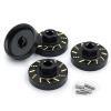 Zolikar 4PCS RC Brass Wheel Weights Hex Hub Adapters for TRX4M Upgrades 1/18 Scale RC Crawler Car Accessories, Black view 1
