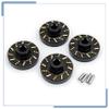 Zolikar 4PCS RC Brass Wheel Weights Hex Hub Adapters for TRX4M Upgrades 1/18 Scale RC Crawler Car Accessories, Black view 4