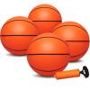 Dilabnba 8Inch Mini Basketball for Kids Adults,Size 3 Rubber Replacement Soft Bouncy Ball for Basketball Hoop, Toddler Baby Beach Pool Ball for Sport Party Game(Orange 4PCS) view 1