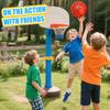 Dilabnba 8" Mini Rubber Replacement Basketballs for Mini Basketball Hoop, Toddler Soft Beach Pool Bouncy Ball Bath Toys Sports Party Game for Kids Toddlers (4PCS / Red Green Blue Orange) view 3