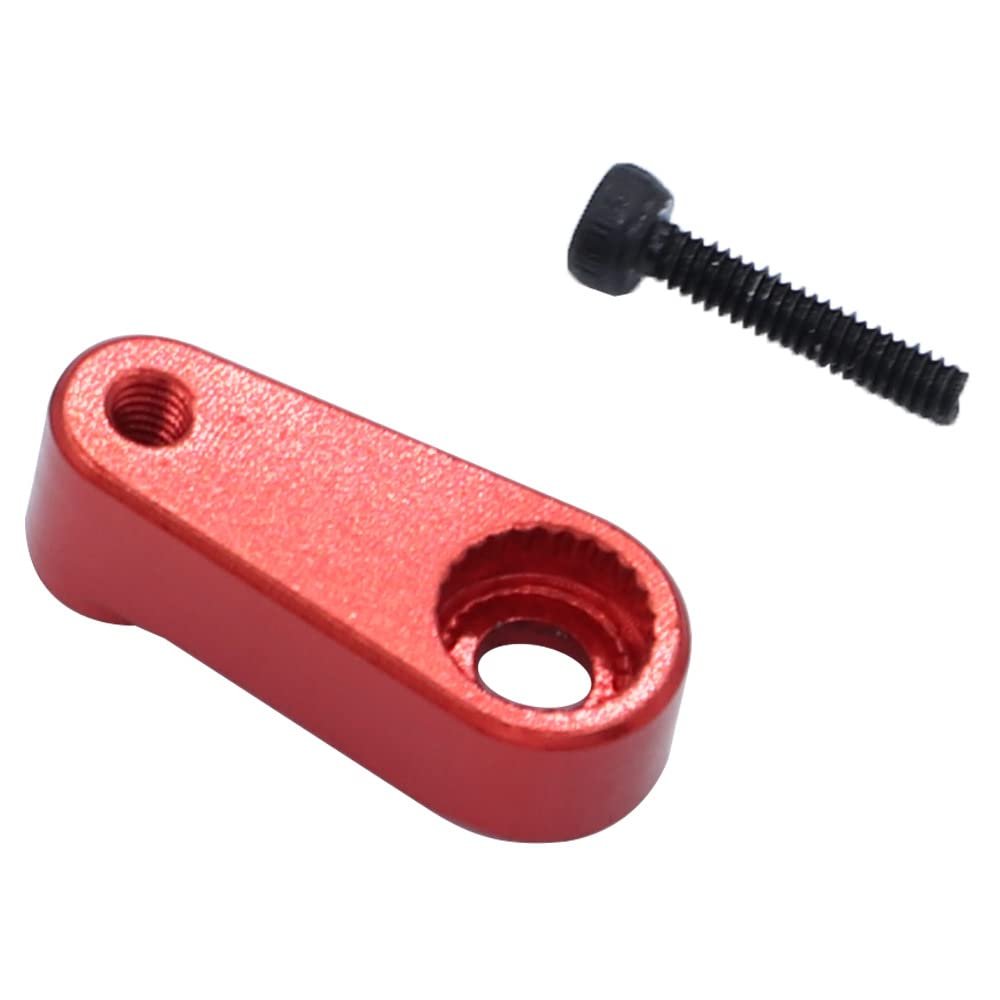 Palumma Aluminium Alloy RC Car Servo Arm Compatible With TRX4M Climbing Car, RC Model Car Upgrade Parts Steering Servo Arm Horn Kits (Red)