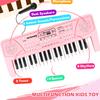 M SANMERSEN Kids Piano Keyboard with Microphone 37 Keys Portable Electronic Keyboards for Beginners Musical Toy for 3/4/5/6 Year Old Girls Boys, Pink view 2