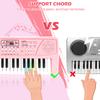 M SANMERSEN Kids Piano Keyboard with Microphone 37 Keys Portable Electronic Keyboards for Beginners Musical Toy for 3/4/5/6 Year Old Girls Boys, Pink view 3