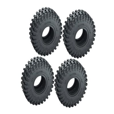 GPM Upgrades 1.0 Inch High Adhesive Crawler Rubber Tires 62mm X 20.5mm with Foam Inserts for 1/18 4WD TRX4M Ford Bronco97074-1/ TRX4M Land Rover Defender97054-1/ SCX24 Rc Cars (TRX4MZSP19A-BK)