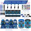 122Pcs Video Game Party Favors, Gamer Party Favors for Boys Includes 13 x 11 Inch Video Game Party Drawstring Bags Bracelets VIP Passes with Lanyards Keychains Tattoo Stickers for Gaming Party Favor view 2
