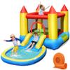 Costzon Inflatable Water Slide Bounce House with Ball Pit & Splash Pool, Bouncy Jump Castle for Kids Backyard Fun with GFCI 550w Blower, Blow up Water Slides Inflatables for Kids Outdoor Party Gifts view 1