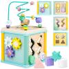 Airlab Wooden Activity Cube Montessori Toys for 1 2 3 Year Old Baby Toys 12 Months Toddlers 1-3 Birthday Gift Boys Girls Sensory Interactive Learning Toys view 1