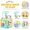 Airlab Wooden Activity Cube Montessori Toys for 1 2 3 Year Old Baby Toys 12 Months Toddlers 1-3 Birthday Gift Boys Girls Sensory Interactive Learning Toys view 2