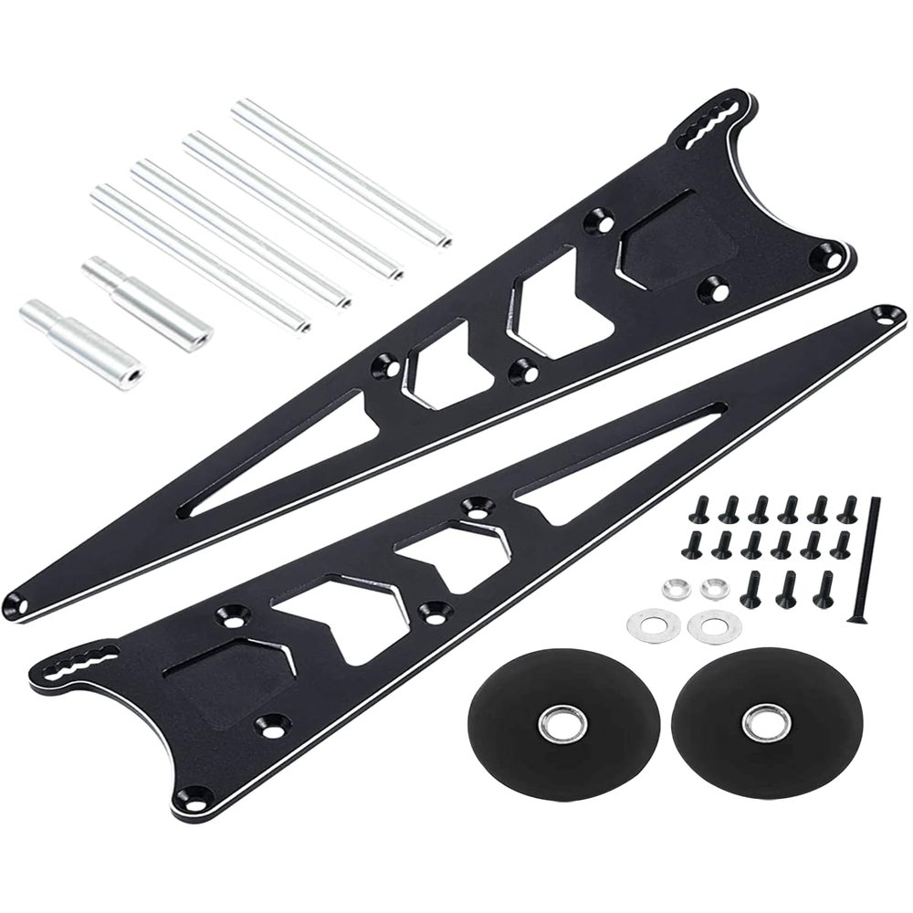 Rcarmumb Wheelie Bar Kit Upgrades Part for 1/10 Slash 2WD,Rustler,Bandit,Aluminim Alloy Adjustable Wheelie Bar Kit Tail Wheel Head up Wheel Assembly RC Upgrades Part.