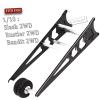 Rcarmumb Wheelie Bar Kit Upgrades Part for 1/10 Slash 2WD,Rustler,Bandit,Aluminim Alloy Adjustable Wheelie Bar Kit Tail Wheel Head up Wheel Assembly RC Upgrades Part. view 2