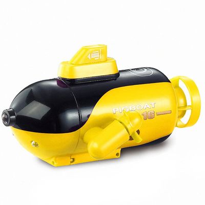GoolRC Mini Remote Control Submarine, RC Submarine 4-Channel Remote Control Boat Forward/Diving, Backward/Surfacing, Left Turn, Right Turn Yellow