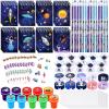 Faccito 86 Sets Space Party Favors Astronaut Party Favors Space Stationery Set Classroom Reward Gifts Prizes Notepads Pencils Stampers Sharpener Stickers Astronaut Model Birthday Decoration view 1