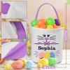 Touber 4 Pack Personalized Easter Baskets for Kids, Easter Bunny Basket Gifts Easter Eggs Hunt Baskets for Kids Personalized Easter Gifts for Girls Boys Custom Easter Basket with Name view 3