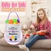Touber 4 Pack Personalized Easter Baskets for Kids, Easter Bunny Basket Gifts Easter Eggs Hunt Baskets for Kids Personalized Easter Gifts for Girls Boys Custom Easter Basket with Name view 4