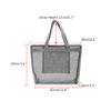 ACBSUSU Foldable Zipper Pool Tote Bag, Mesh Beach Toys Bag with Inner Pocket (Grey) view 2