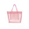 ACBSUSU Foldable Zipper Pool Tote Bag, Mesh Beach Toys Bag with Inner Pocket (Pink) view 1