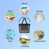 ACBSUSU Foldable Zipper Pool Tote Bag, Mesh Beach Toys Bag with Inner Pocket (Pink) view 4