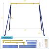 43 Saucer Tree Swing Metal Frame Full Steel Swing Stand, Swing Set 71 High Textilene & Full Metal Tubes (Blue Stand) view 3