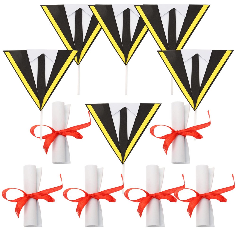 12pcs Doctor Hat Decoration Cake Decorating Supplies Graduation Dessert Picks Cake Decorative Picks Cake Ornaments Graduation Cupcake Toppers Graduation Cake Decoration