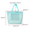 ACBSUSU Foldable Zipper Pool Tote Bag, Mesh Beach Toys Bag with Inner Pocket (Blue) view 2