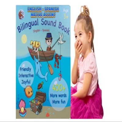 English and Spanish ABC Learning for Children, Interactive Kids Book, Fun Educational Toy to Learn Letters and Words, Bilingual AudioBook for Toddlers (Ages 3+) Boys / Girls