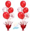 2 Set Red Balloon Centerpieces for Tables Red Balloons Stand Kit for Birthday Party Graduation Baby Shower Valentine's Day Wedding Prom Cake Retirement Table Top Decorations view 1